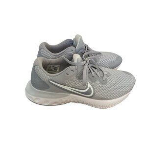 Nike Renew Run Womens Running Shoes Gray & White Lightweight Breathable Athletic